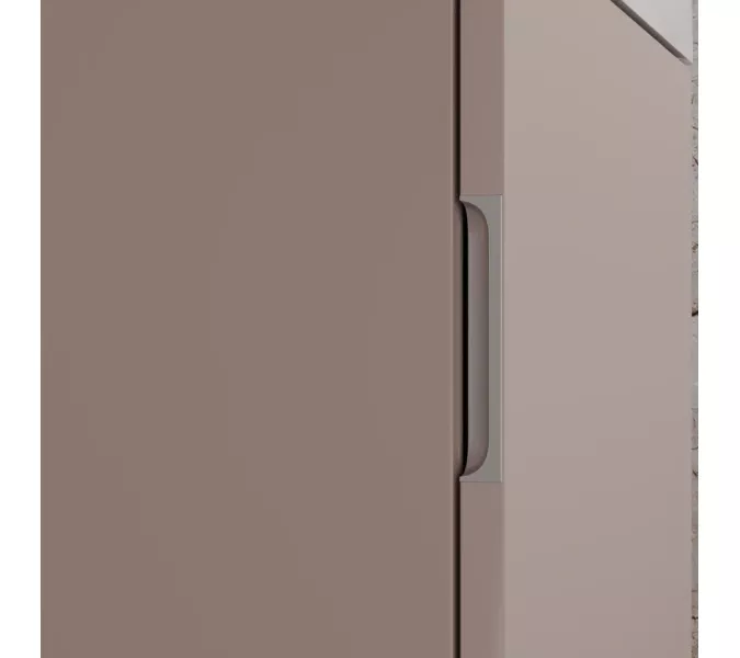 Тумба напольная "МОНО 50" с раковиной ASTI 50, санд пудровый, Выбрать цвет: Санд Пудровый, Внешний вид: с белой раковиной, изображение 7