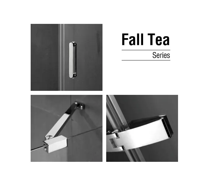 Душевой уголок Gemy Fall Tea прозрачное стекло 100*80, изображение 3