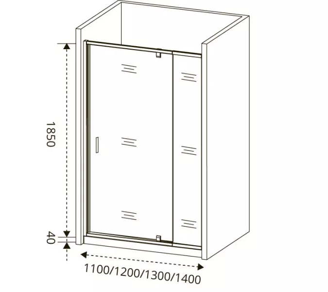 Душевая дверь распашная Good Door Orion WTW-PD-100-C-CH 100*185, изображение 5