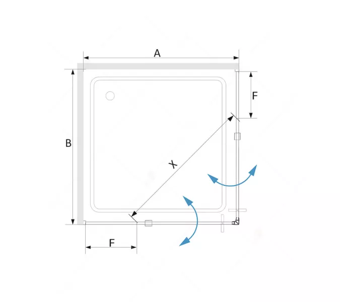 Душевой уголок RGW SV-33B прозрачное/черный 80*80, изображение 7