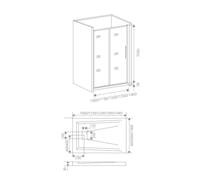 Душевая дверь раздвижная Good Door IDEA WTW-120-C-B, изображение 5