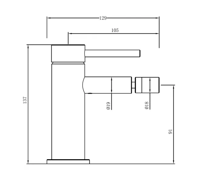 Смеситель ABBER Wasser Kreis 316 AF8124BST для биде, сталь брашированная, Выбрать цвет: Сатин, изображение 3