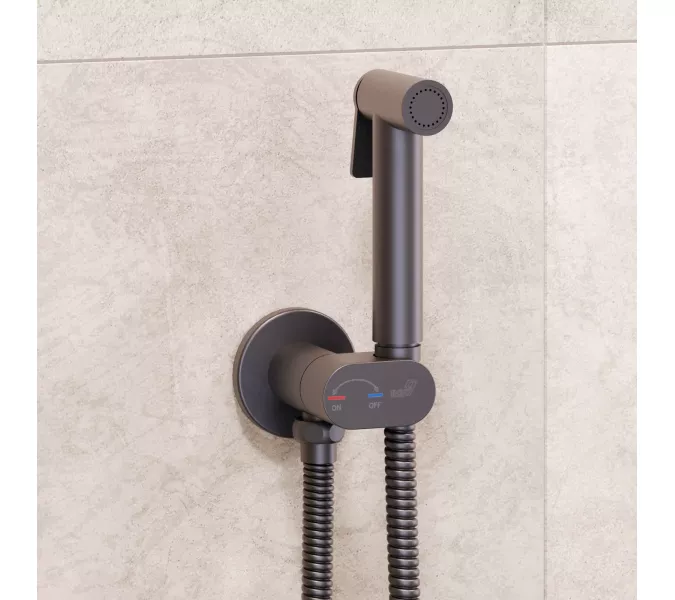 Гигиенический душ со смесителем RGW SP-213Gr, Выбрать цвет: Оружейная сталь, изображение 2