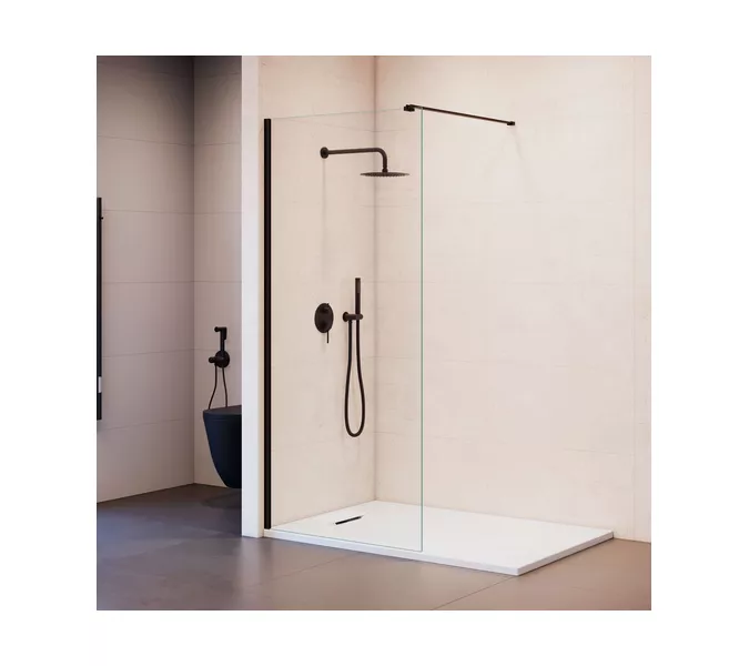 Душевая перегородка RGW WA-210B прозрачное стекло, Цвет стекла: прозрачное, Цвет профиля: Черный, Выбрать размер: 70, изображение 2