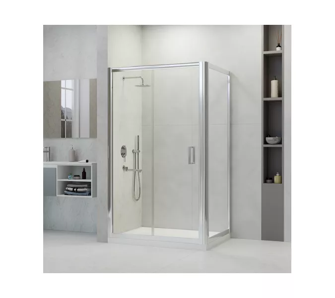 Душевой уголок RGW PA-045 прозрачное/хром, Цвет стекла: прозрачное, Цвет профиля: Хром, Выбрать размер: 100х80, изображение 2