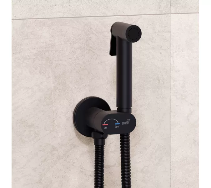 Гигиенический душ со смесителем RGW SP-213B, Выбрать цвет: Черный, изображение 2