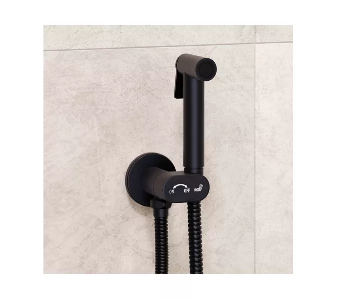 Гигиенический душ со смесителем RGW SP-210B, Выбрать цвет: Черный, изображение 2