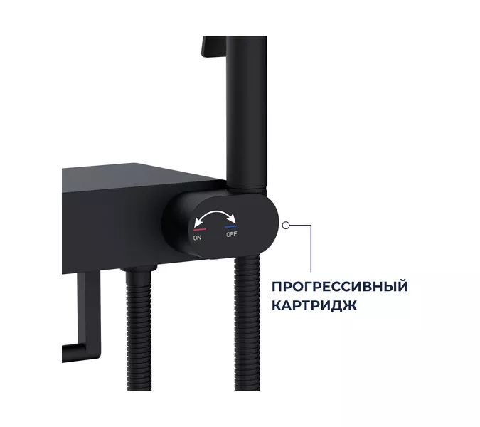Гигиенический душ со смесителем RGW SP-222B, Выбрать цвет: Черный, изображение 7