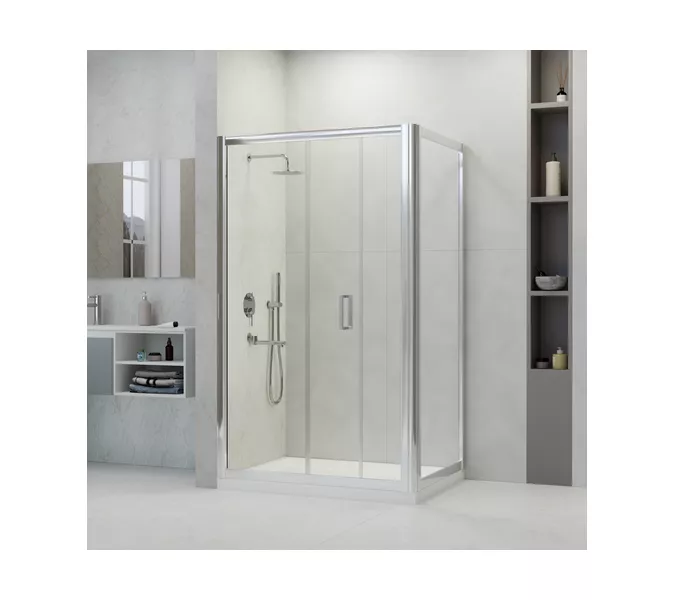 Душевой уголок RGW PA-045 прозрачное/хром, Цвет стекла: прозрачное, Цвет профиля: Хром, Выбрать размер: 100х80, изображение 3