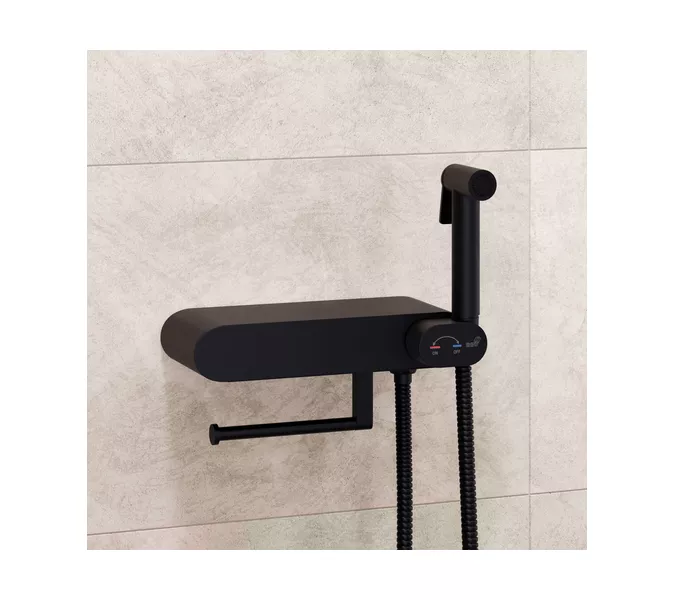 Гигиенический душ со смесителем RGW SP-222B, Выбрать цвет: Черный, изображение 2