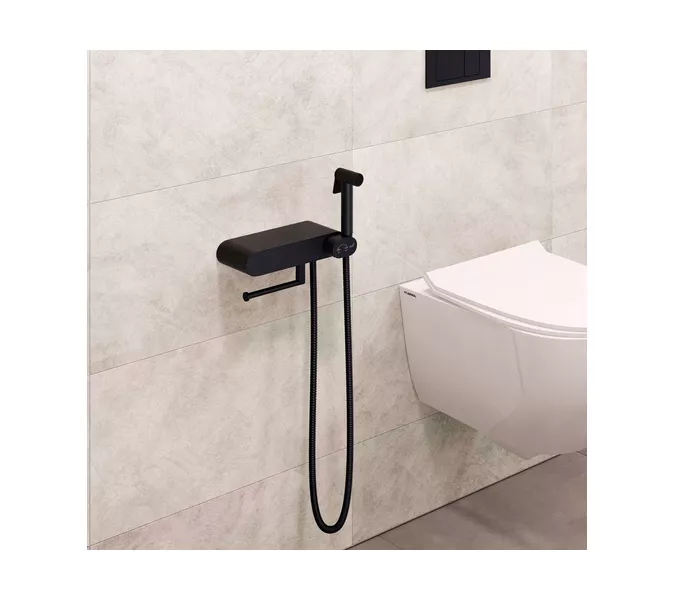 Гигиенический душ со смесителем RGW SP-222B, Выбрать цвет: Черный, изображение 4