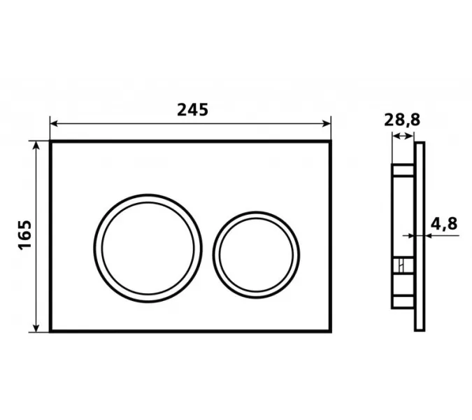 Клавиши смыва  ESBANO SLIM-37GW, изображение 4