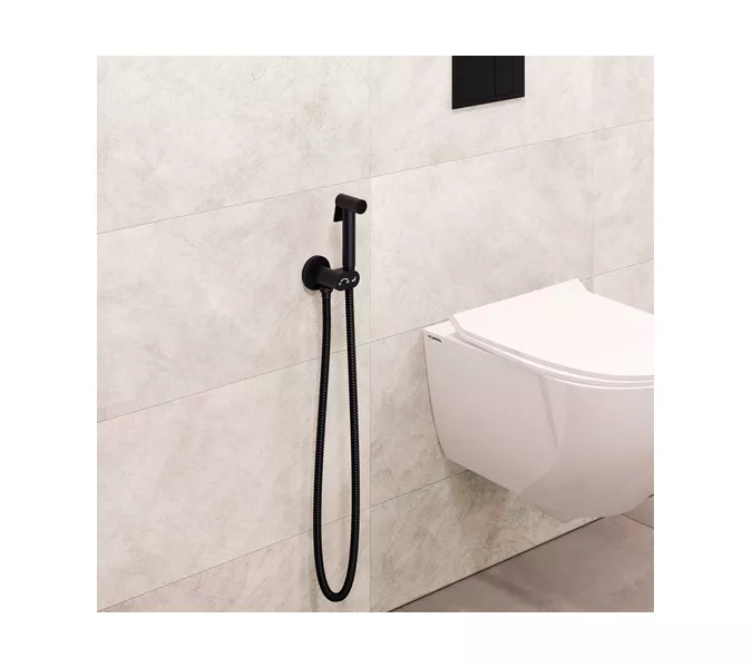 Гигиенический душ со смесителем RGW SP-210B, Выбрать цвет: Черный, изображение 4