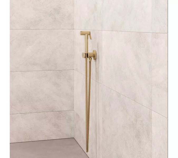 Гигиенический душ со смесителем RGW SP-213Gb, Выбрать цвет: Золото, изображение 4