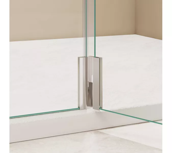 Душевая перегородка RGW WA-054 (WA-010 + Z-072) прозрачное/хром, Цвет стекла: прозрачное, Цвет профиля: Хром, Выбрать размер: 70, изображение 4