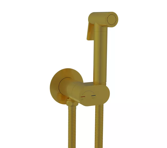 Гигиенический душ со смесителем RGW SP-213Gb, Выбрать цвет: Золото, изображение 5