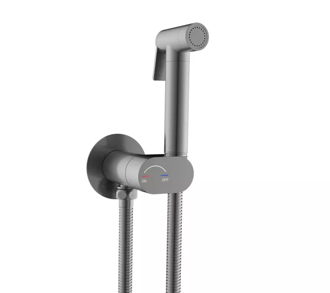 Гигиенический душ со смесителем RGW SP-213Gr, Выбрать цвет: Оружейная сталь, изображение 5