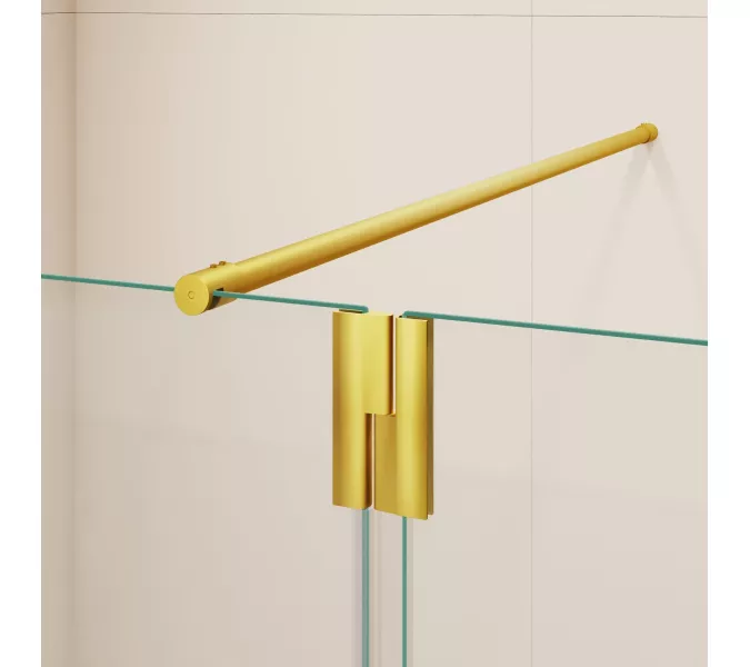 Душевая перегородка RGW WA-054Gb (WA-010Gb + Z-072Gb) прозрачное/золото, Цвет стекла: прозрачное, Цвет профиля: Золото, Выбрать размер: 70, изображение 5