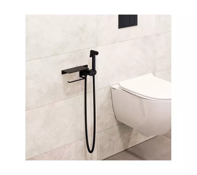 Гигиенический душ со смесителем RGW SP-221B, Выбрать цвет: Черный, изображение 4