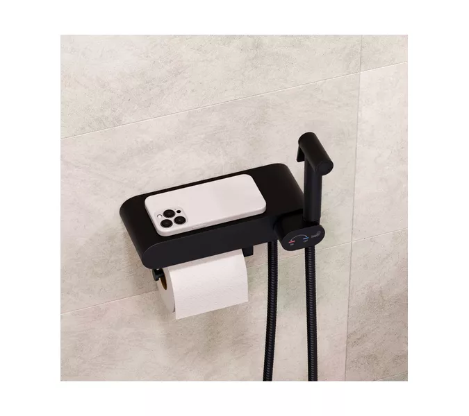 Гигиенический душ со смесителем RGW SP-222B, Выбрать цвет: Черный, изображение 3