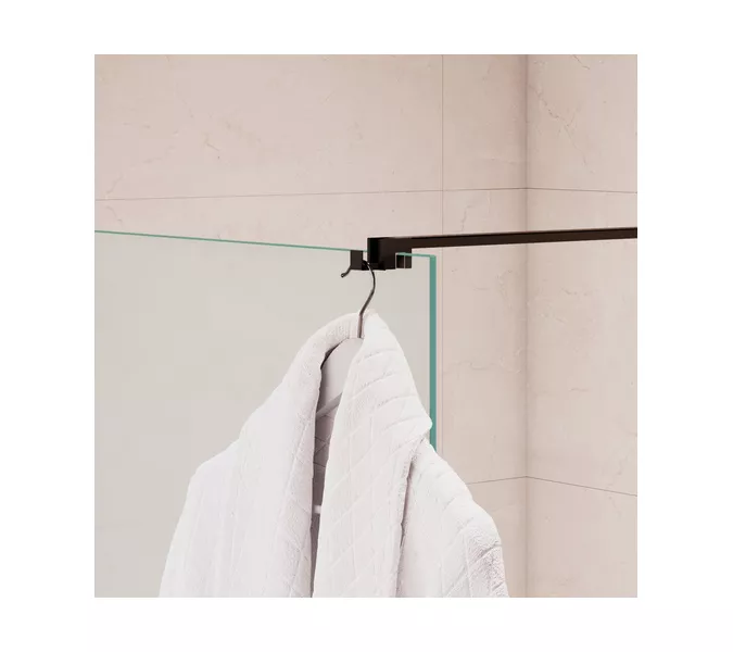 Душевая перегородка RGW WA-210B матовое стекло, Цвет стекла: матовое, Цвет профиля: Черный, Выбрать размер: 70, изображение 8