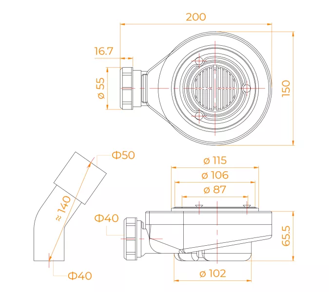 Сифон Stone S-2 Хром, изображение 2