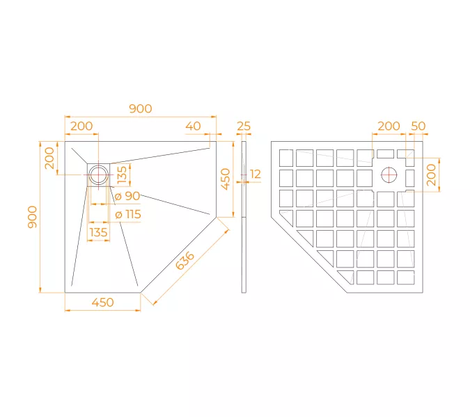 Душевой поддон трапеция STONE TRAY-G, изображение 6