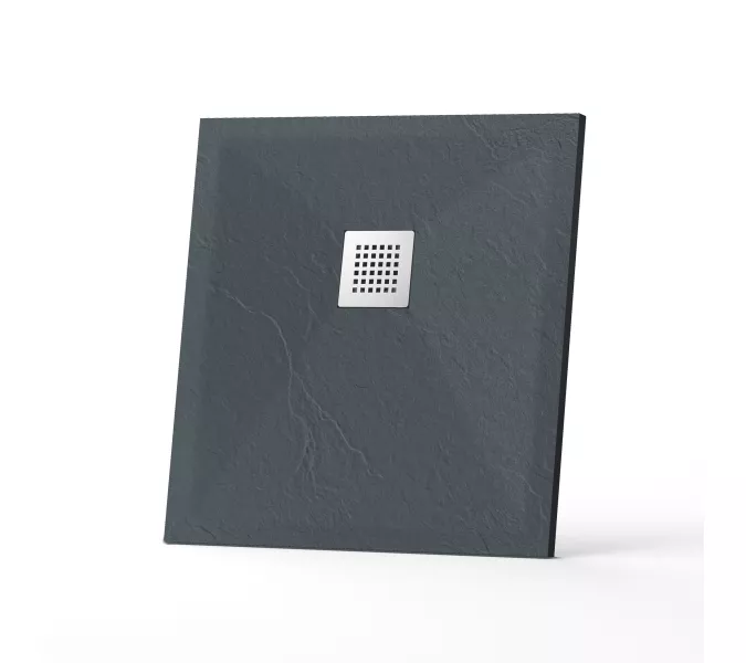 Душевой поддон квадрат STONE TRAY-G  800x800, Выбрать цвет: Серый, Выбрать размер: 800x800, изображение 2