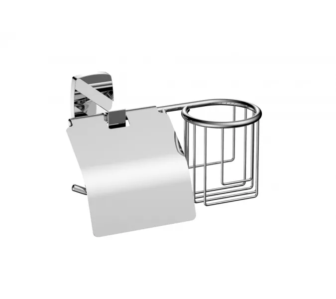 Держатель Для Бумаги с Корзиной Ceramalux CUBE 12607A