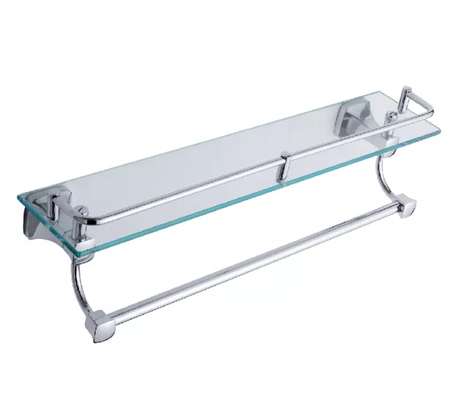 Полка стеклянная с полотенцедежателем Ceramalux DOMINO 95411