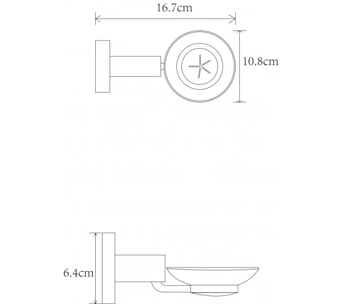 Мыльница стекло Ceramalux ANTICA 61204-1, изображение 2