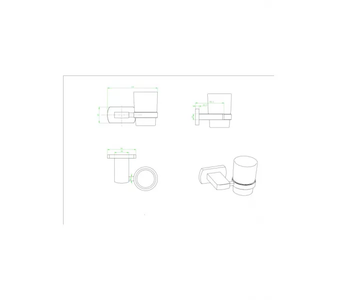 Стакан стекло Ceramalux AZZURO 95602, изображение 2