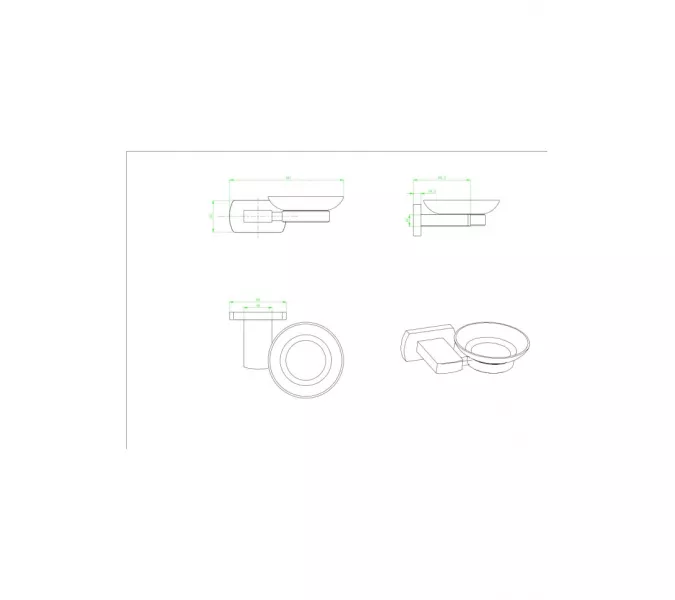 Мыльница стекло Ceramalux AZZURO 95604, изображение 2