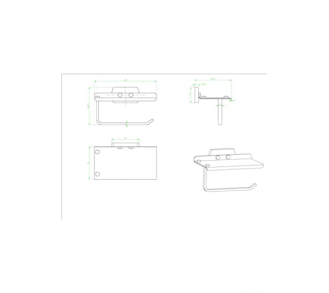 Бумагодержатель Ceramalux AZZURO 95607D, изображение 2