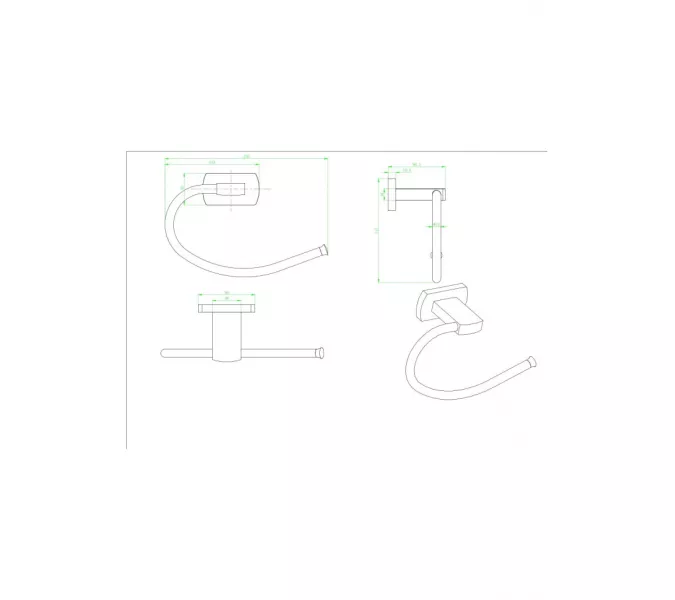 Бумагодержатель Ceramalux AZZURO 95606, изображение 2