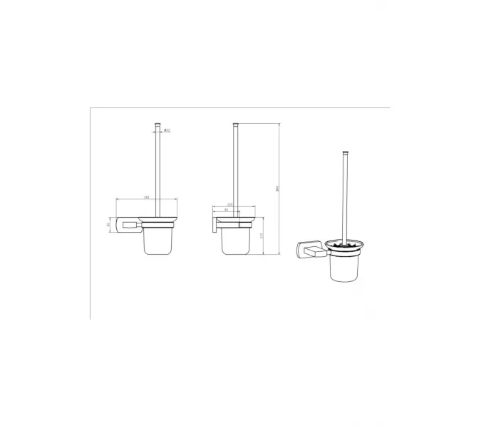 Ёршик подвесной Ceramalux AZZURO 95613, изображение 2