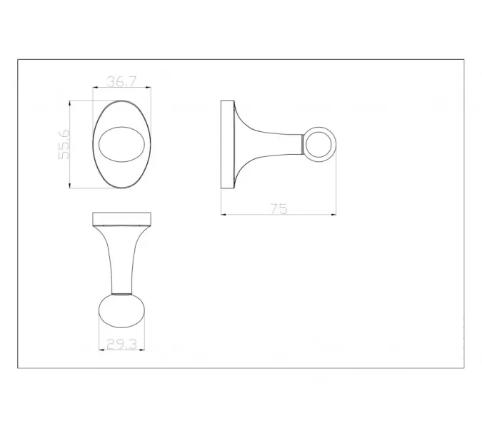 Крючок Ceramalux BELL  53501, изображение 2