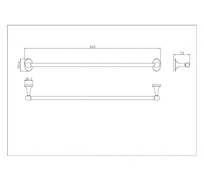 Полотенцедержатель Ceramalux BELL  53508, изображение 2