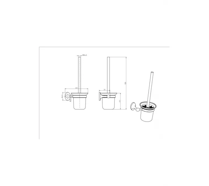 Ёршик подвесной Ceramalux BELL  53513, изображение 2