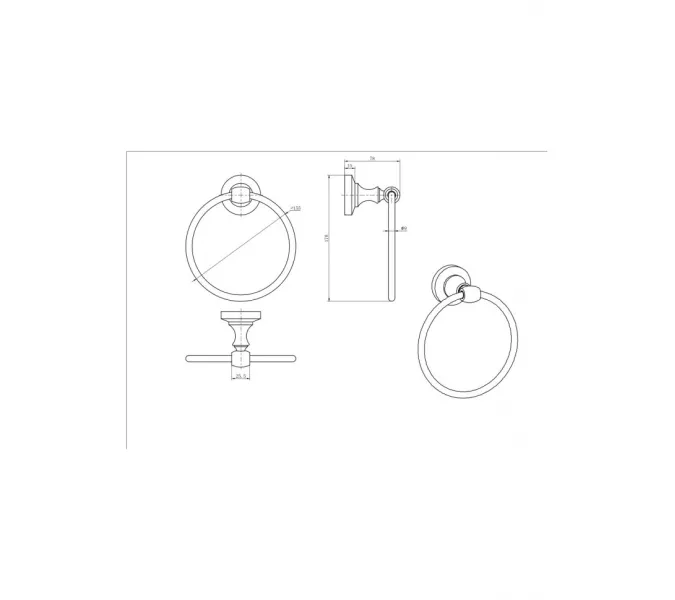 Полотенцедержатель Ceramalux BIANCO 52006, изображение 2