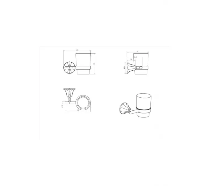 Стакан керамика Ceramalux BIATICHI 73002-1, изображение 2