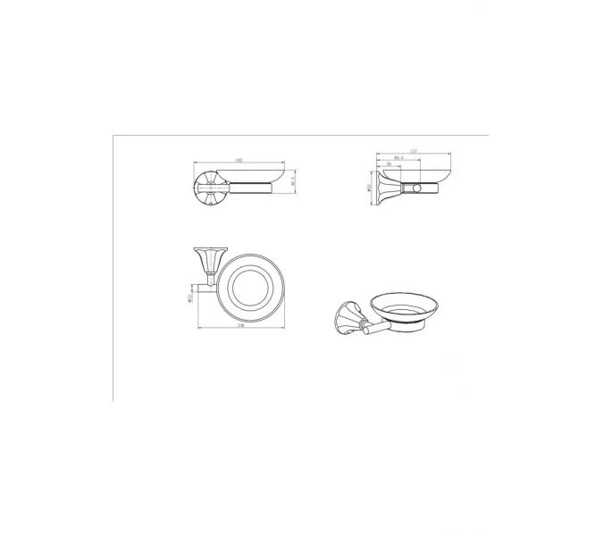 Мыльница керамика Ceramalux BIATICHI 73004-1, изображение 2