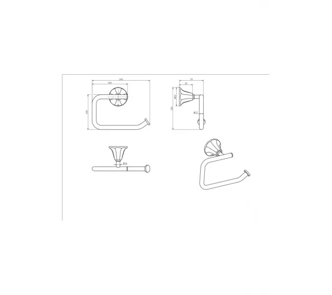 Бумагодержатель Ceramalux BIATICHI 73007-1, изображение 2