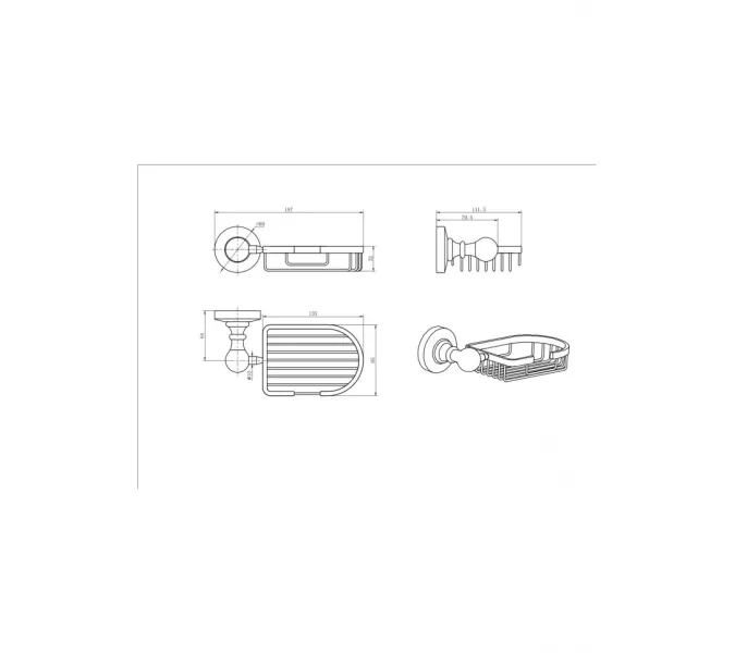 Мыльница решетка Ceramalux CAPS 51305, изображение 2