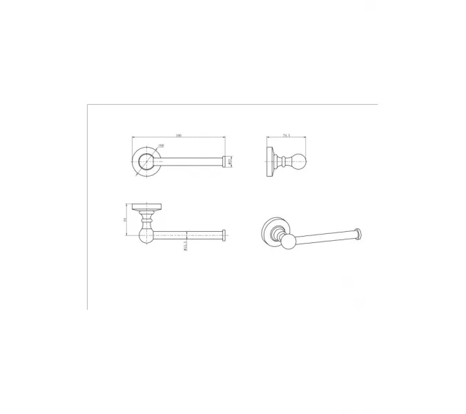 Бумагодержатель Ceramalux CAPS 51307A, изображение 2
