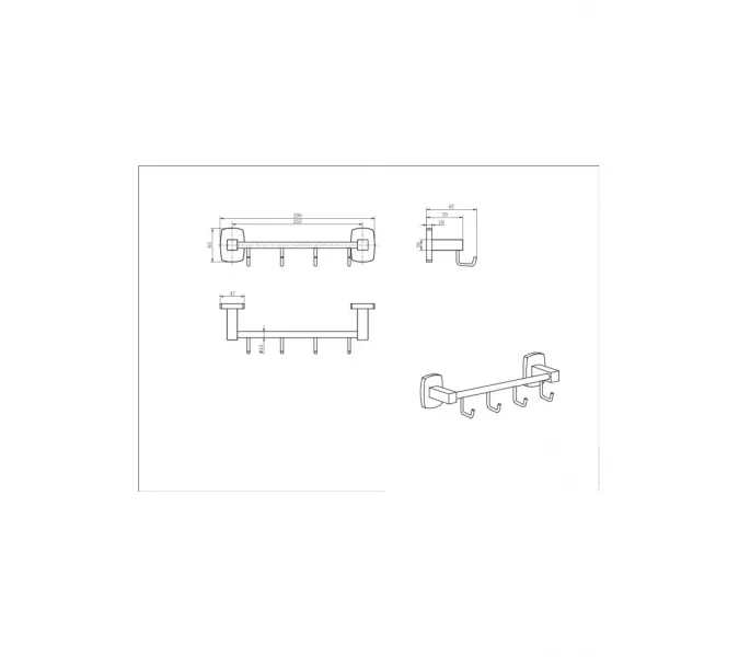 Крючок Ceramalux CUBE 12618, изображение 2