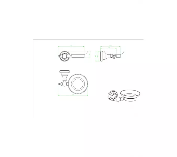 Мыльница Стекло Ceramalux ELEGANCE 95804, изображение 2