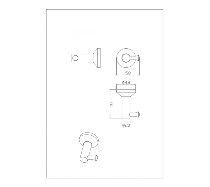 Крючок Ceramalux FLEUR 78301, изображение 2