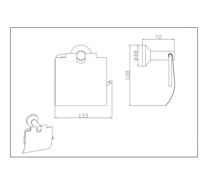 Бумагодержатель Ceramalux FLEUR 78307, изображение 2