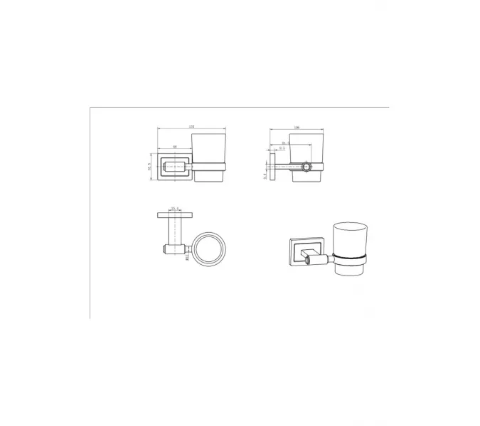 Стакан подвесной Ceramalux GAMMA 12302, изображение 2
